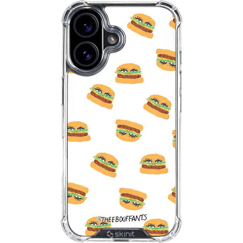 Bouffants and Broken Hearts Cute Burgers iPhone 16 Plus Clear Case