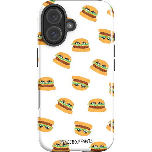 Bouffants and Broken Hearts Cute Burgers iPhone 16 Plus Impact Case
