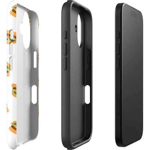 Bouffants and Broken Hearts Cute Burgers iPhone 16 Plus Impact Case