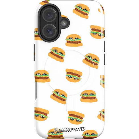 Bouffants and Broken Hearts Cute Burgers iPhone 16 Plus Magsafe Impact Case