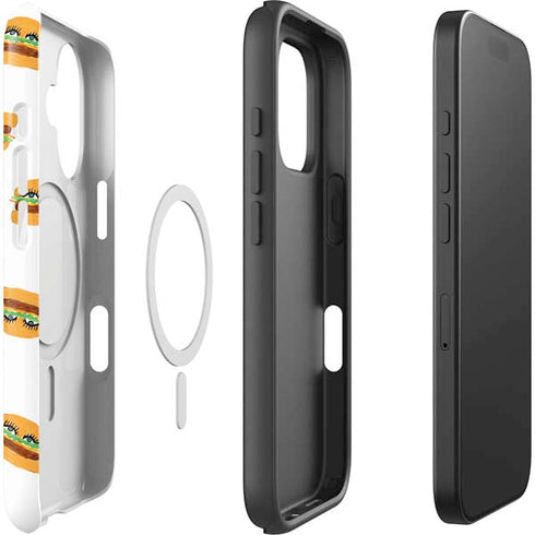 Bouffants and Broken Hearts Cute Burgers iPhone 16 Plus Magsafe Impact Case