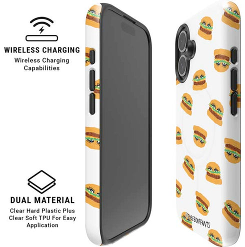 Bouffants and Broken Hearts Cute Burgers iPhone 16 Plus Magsafe Impact Case