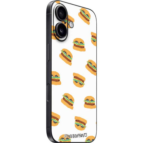 Bouffants and Broken Hearts Cute Burgers iPhone 16 Plus Skin