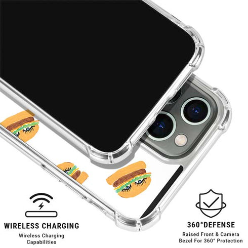 Bouffants and Broken Hearts Cute Burgers iPhone 16 Pro Max Clear Case