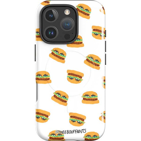 Bouffants and Broken Hearts Cute Burgers iPhone 16 Pro Max Magsafe Impact Case