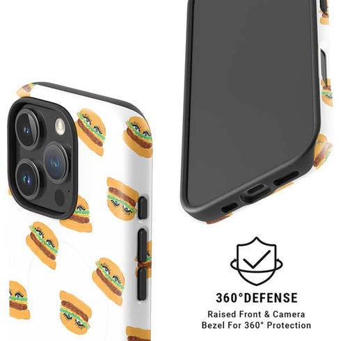 Bouffants and Broken Hearts Cute Burgers iPhone 16 Pro Max Magsafe Impact Case