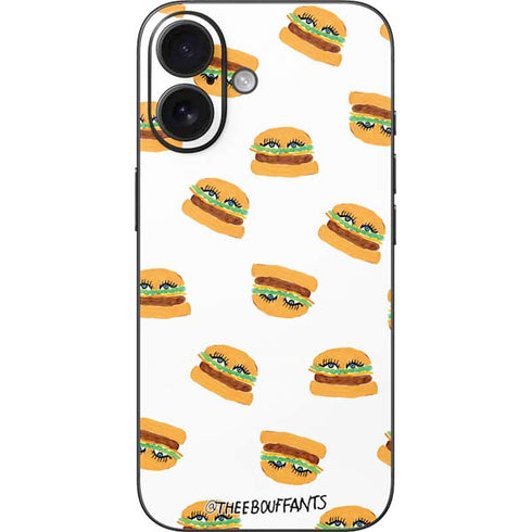 Bouffants and Broken Hearts Cute Burgers iPhone 16 Skin