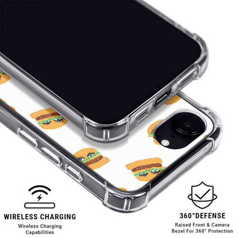 Bouffants and Broken Hearts Cute Burgers iPhone 16e MagSafe Case