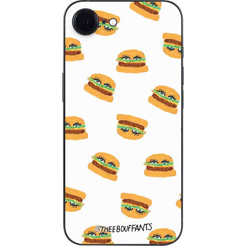 Bouffants and Broken Hearts Cute Burgers iPhone 16e Skin