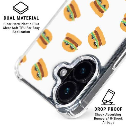 Bouffants and Broken Hearts Cute Burgers iPhone 17 MagSafe Case