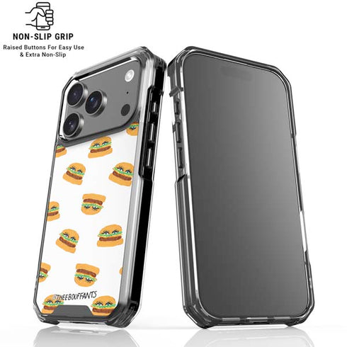 Bouffants and Broken Hearts Cute Burgers iPhone 18 Pro Clear Case