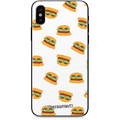 Bouffants and Broken Hearts Cute Burgers iPhone XS Skin