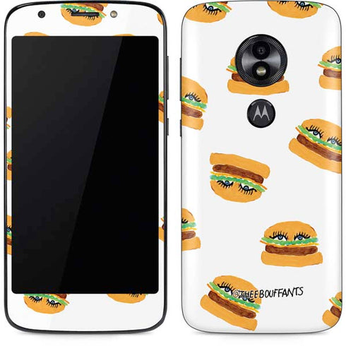 Bouffants and Broken Hearts Cute Burgers Moto E5 Play Skin