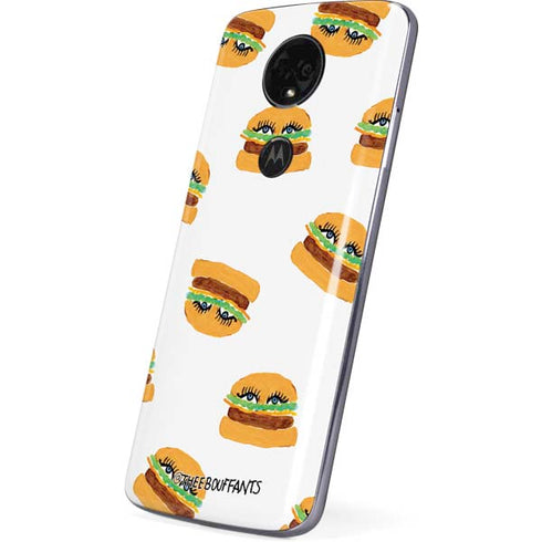 Bouffants and Broken Hearts Cute Burgers Moto E5 Plus Skin