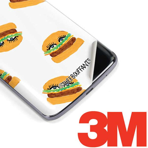 Bouffants and Broken Hearts Cute Burgers Moto E5 Plus Skin