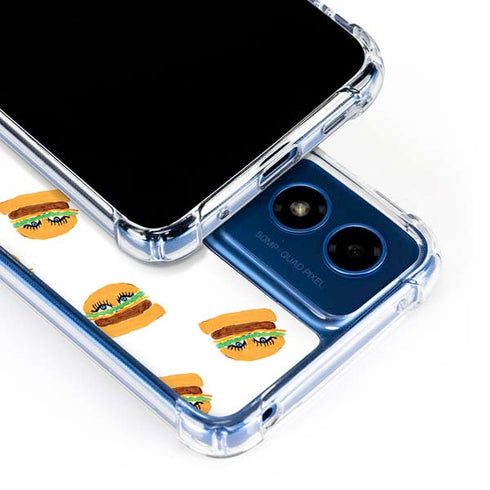 Bouffants and Broken Hearts Cute Burgers Moto G Play 4G (2024) Clear Case