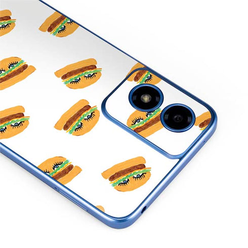 Bouffants and Broken Hearts Cute Burgers Moto G Play 4G (2024) Skin