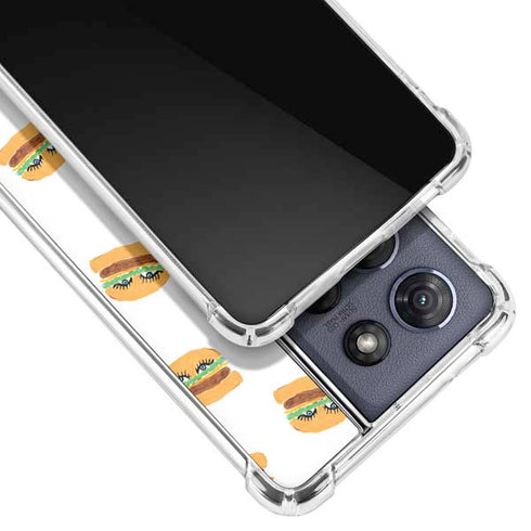 Bouffants and Broken Hearts Cute Burgers Moto G Play 5G (2025) Clear Case