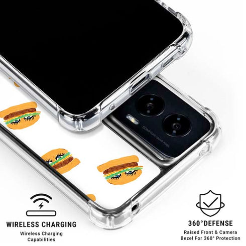 Bouffants and Broken Hearts Cute Burgers Moto G Power 5G (2024) Clear Case