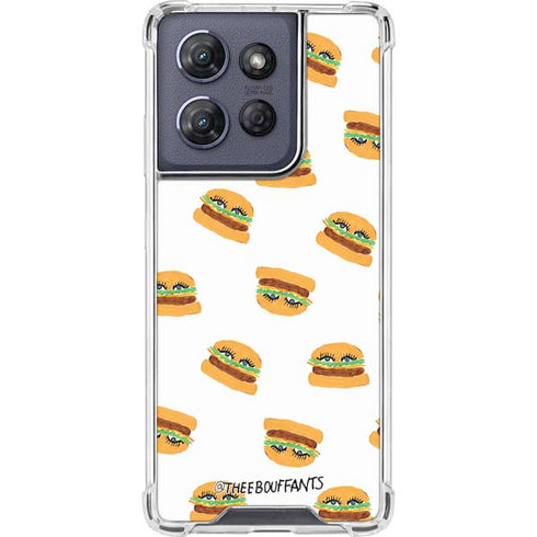 Bouffants and Broken Hearts Cute Burgers Moto G Stylus 5G (2025) Clear Case