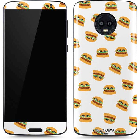Bouffants and Broken Hearts Cute Burgers Moto G6 Skin