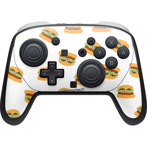 Bouffants and Broken Hearts Cute Burgers Nintendo Switch 2 (2025) Pro Controller Skin