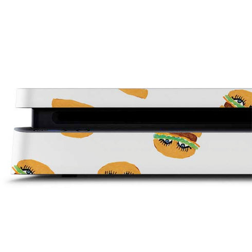 Bouffants and Broken Hearts Cute Burgers PS4 Slim Skin