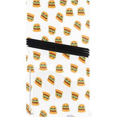 Bouffants and Broken Hearts Cute Burgers PS5 Pro Disk Console Skin