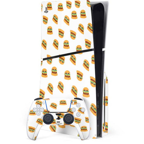 Bouffants and Broken Hearts Cute Burgers PlayStation PS5 Skins
