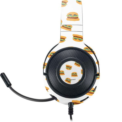 Bouffants and Broken Hearts Cute Burgers Razer Kraken X Skin