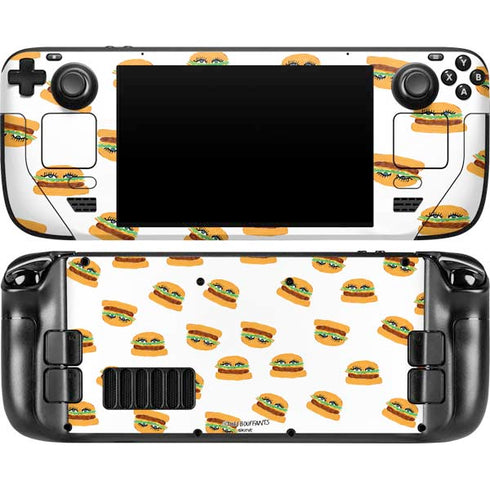 Bouffants and Broken Hearts Cute Burgers Steam Deck Handheld Gaming Computer OLED Skin