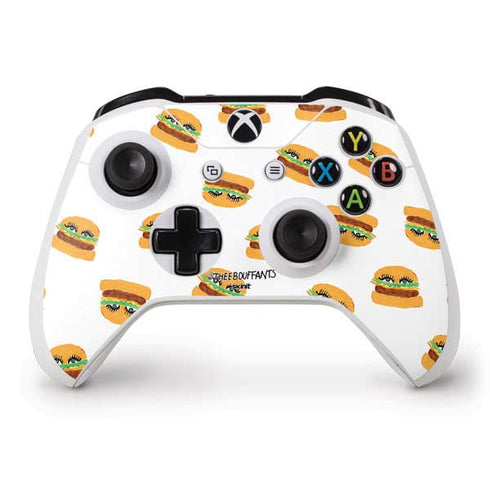 Bouffants and Broken Hearts Cute Burgers Xbox One S Controller Skin