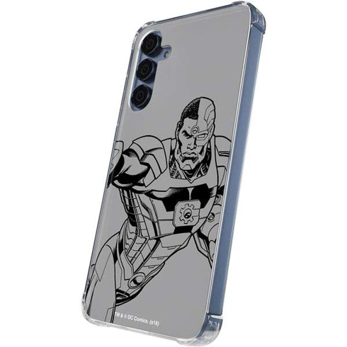 DC Comics Cyborg Comic Pop Galaxy A35 5G Clear Case