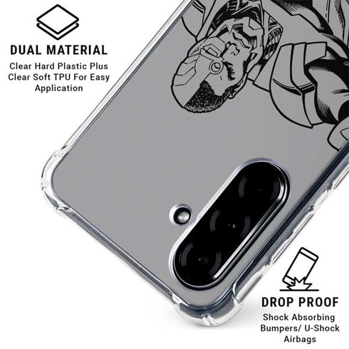 DC Comics Cyborg Comic Pop Galaxy A36 5G Clear Case