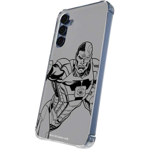 DC Comics Cyborg Comic Pop Galaxy A55 5G Clear Case
