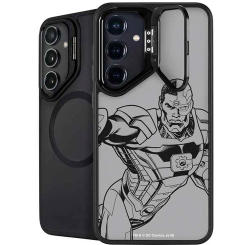 DC Comics Cyborg Comic Pop Galaxy S25 Kickstand Case