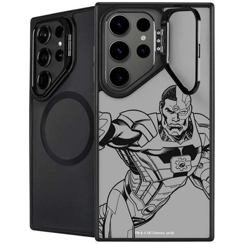 DC Comics Cyborg Comic Pop Galaxy S25 Ultra Kickstand Case