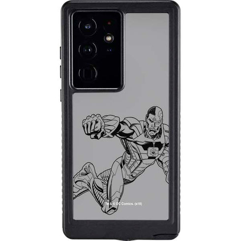 DC Comics Cyborg Comic Pop Galaxy S24 Ultra Waterproof Case