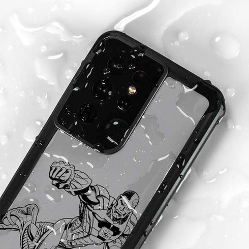 DC Comics Cyborg Comic Pop Galaxy S24 Ultra Waterproof Case