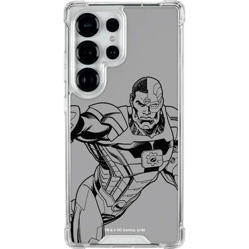 DC Comics Cyborg Comic Pop Galaxy S25 Ultra Clear Case
