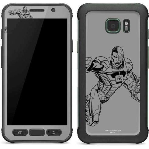 DC Comics Cyborg Comic Pop Galaxy S7 Active Skin