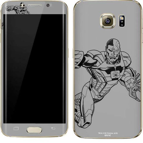 DC Comics Cyborg Comic Pop Galaxy S7 Edge Skin