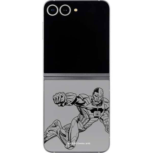 DC Comics Cyborg Comic Pop Galaxy Z Flip6 Skin