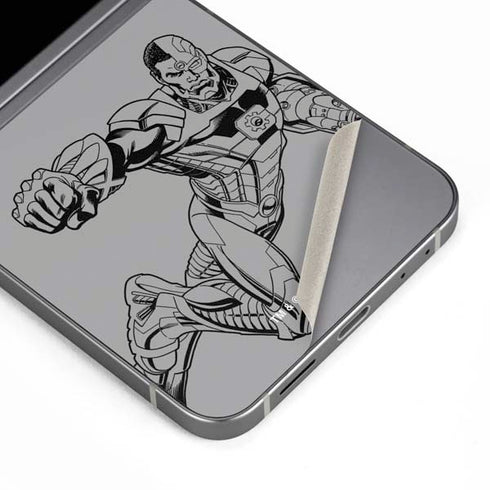 DC Comics Cyborg Comic Pop Galaxy Z Flip6 Skin