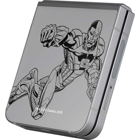 DC Comics Cyborg Comic Pop Galaxy Z Flip6 Skin