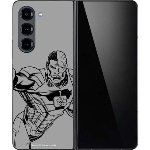 DC Comics Cyborg Comic Pop Galaxy Z Fold5 5G Skin