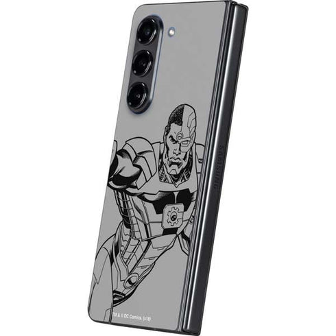 DC Comics Cyborg Comic Pop Galaxy Z Fold5 5G Skin