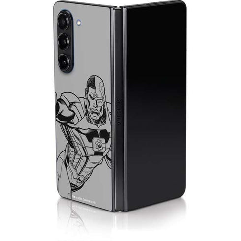 DC Comics Cyborg Comic Pop Galaxy Z Fold5 5G Skin
