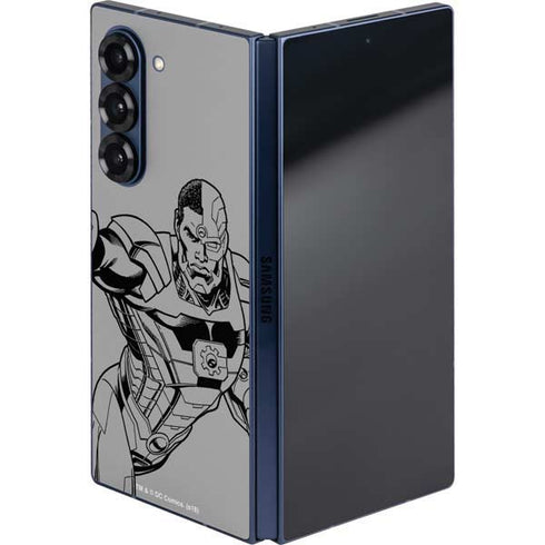 DC Comics Cyborg Comic Pop Galaxy Z Fold6 Skin