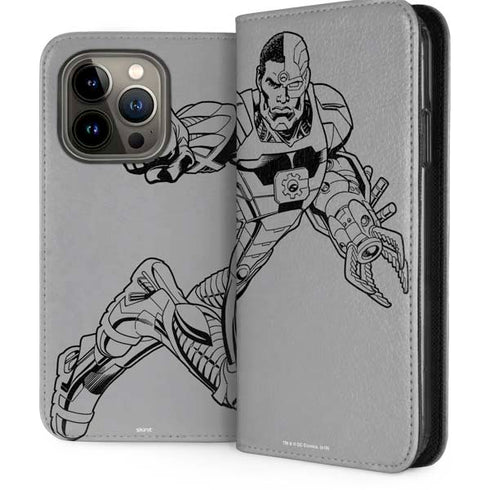 DC Comics Cyborg Comic Pop iPhone 13 Pro Folio Case